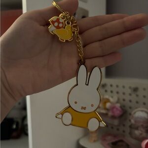 Yellow miffy keychain